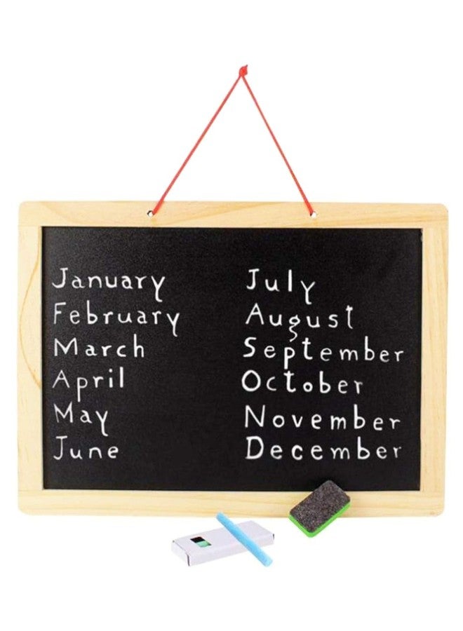 Smartcraft Wooden Frame Double Sided Magnetic Whiteboard and Black Slate with Alphanumeric, Mathematical Signs for Kids - Image 4